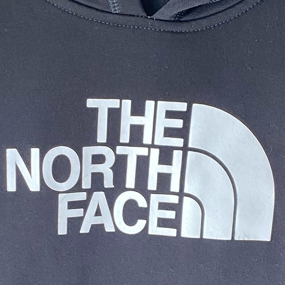 The North Face Black White Large Logo Fleece Hoodie - Picture 3 of 10